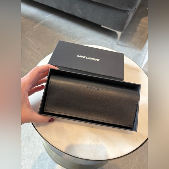 Saint Laurent Eyewear Aviator Sunglasses Unisex SL 596 Dune Acetate in Black - Picture 13 of 16